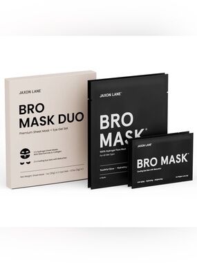 NWT - Jaxon Lane Bro Mask Duo Sheet Mask & Cooling Eye Gel Gift Set